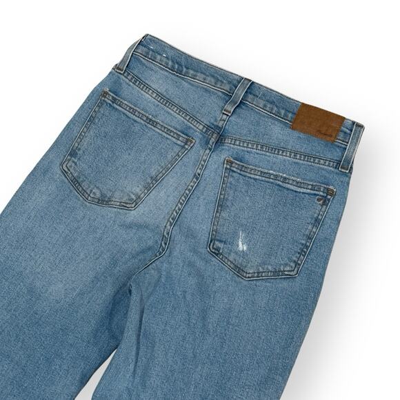 Madewell The Perfect Vintage Straight Leg Jeans Womens 27 Danby Wash Knee-Rip - Picture 7 of 11